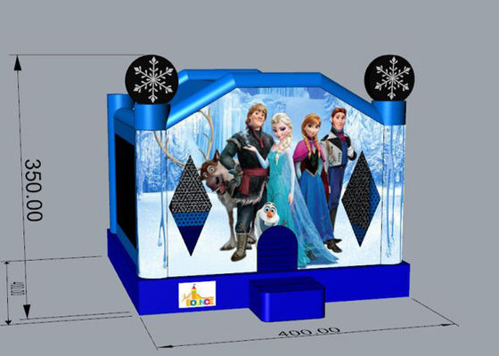 Professional Frozen 5 In 1 Bounce House Frozen Blow Up Castle With Reiforcestrips