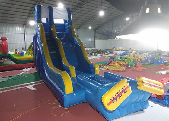 Large Commercial Blow Up Water Slide  For Pool Customized Design