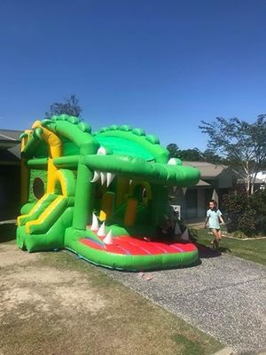 Crocodile Inflatable Bounce House Combo Double Stitching For Family Center