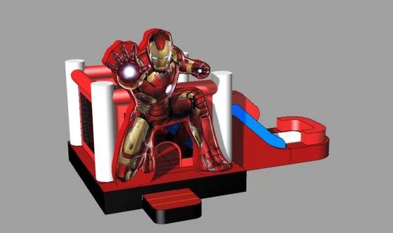 Ironman Superhero Inflatable Bounce House Combo Durable Easy Installation