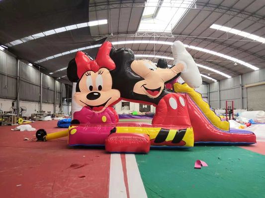 Safety Kids Inflatable Bounce House Mickey And Minnie Mouse Shape