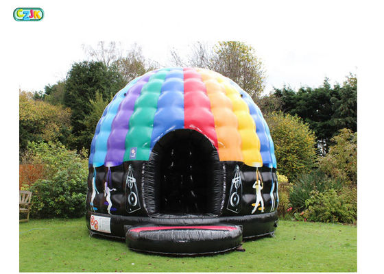 Amazing Disco Inflatable Bounce House Castle With 0.55mm PVC Material