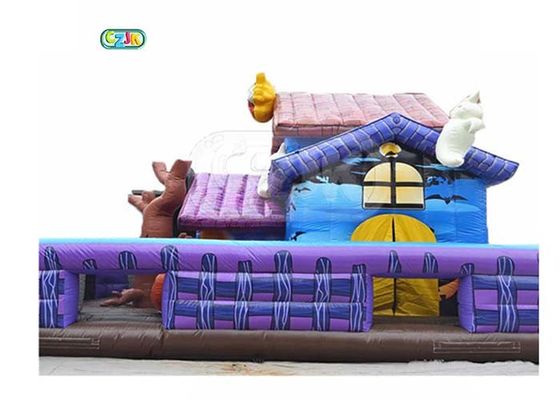 Halloween Haunted House Inflatable Bounce House Combo With Blower Maintenance Kit